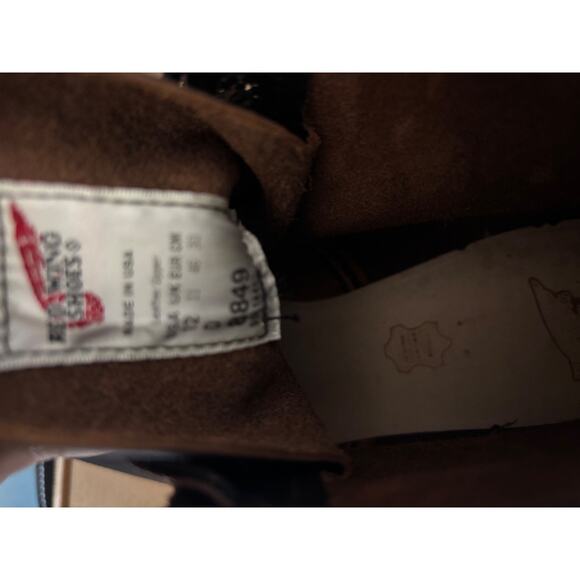 Red Wing 8849 Mens Sz 12 D Heritage Classic 6" Moc-Toe Work Boot Black USA Made - Picture 8 of 8